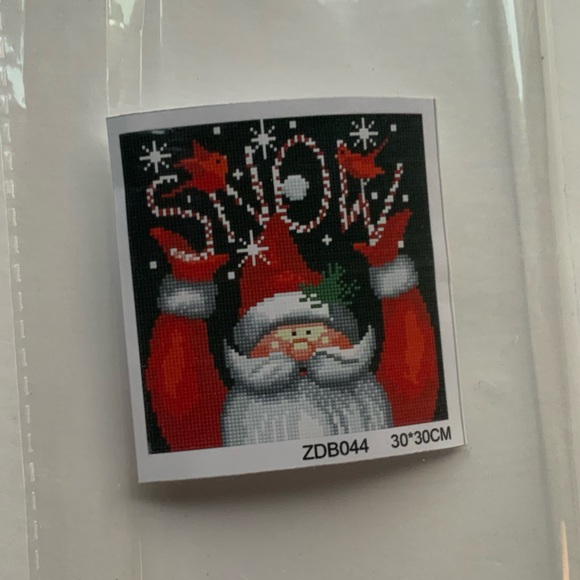 Christmas Snow Santa Claus Diamond Art Kit - Picture 2 of 2